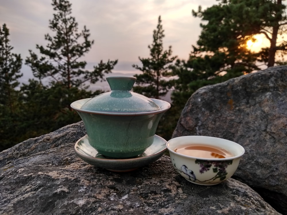 Gaiwan en céladon — Bol couvert (gaiwan) pour infuser à la chinoise.